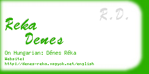 reka denes business card