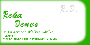 reka denes business card